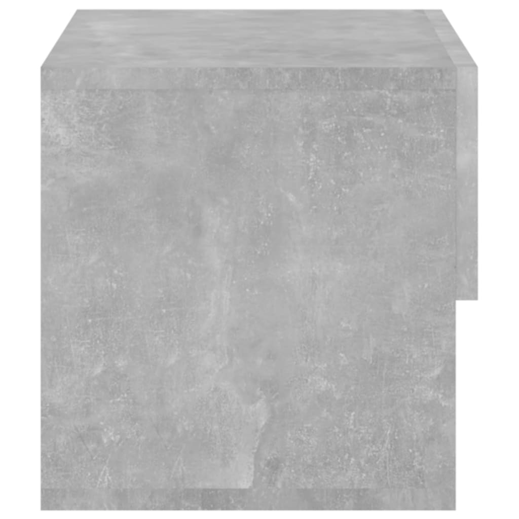 Sieninės naktinės spintelės, 2vnt., betono pilkos, mediena