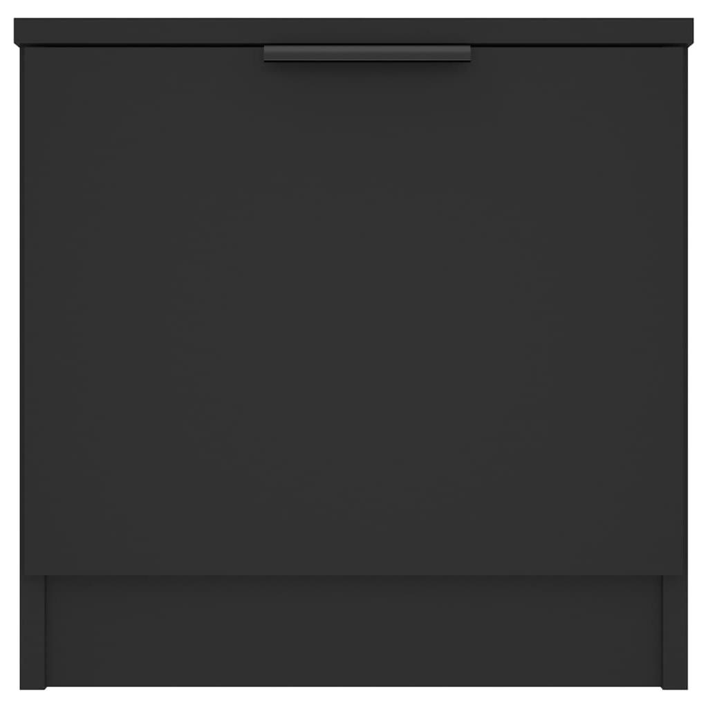 Naktinės spintelės, 2vnt., juodos spalvos, 40x39x40cm