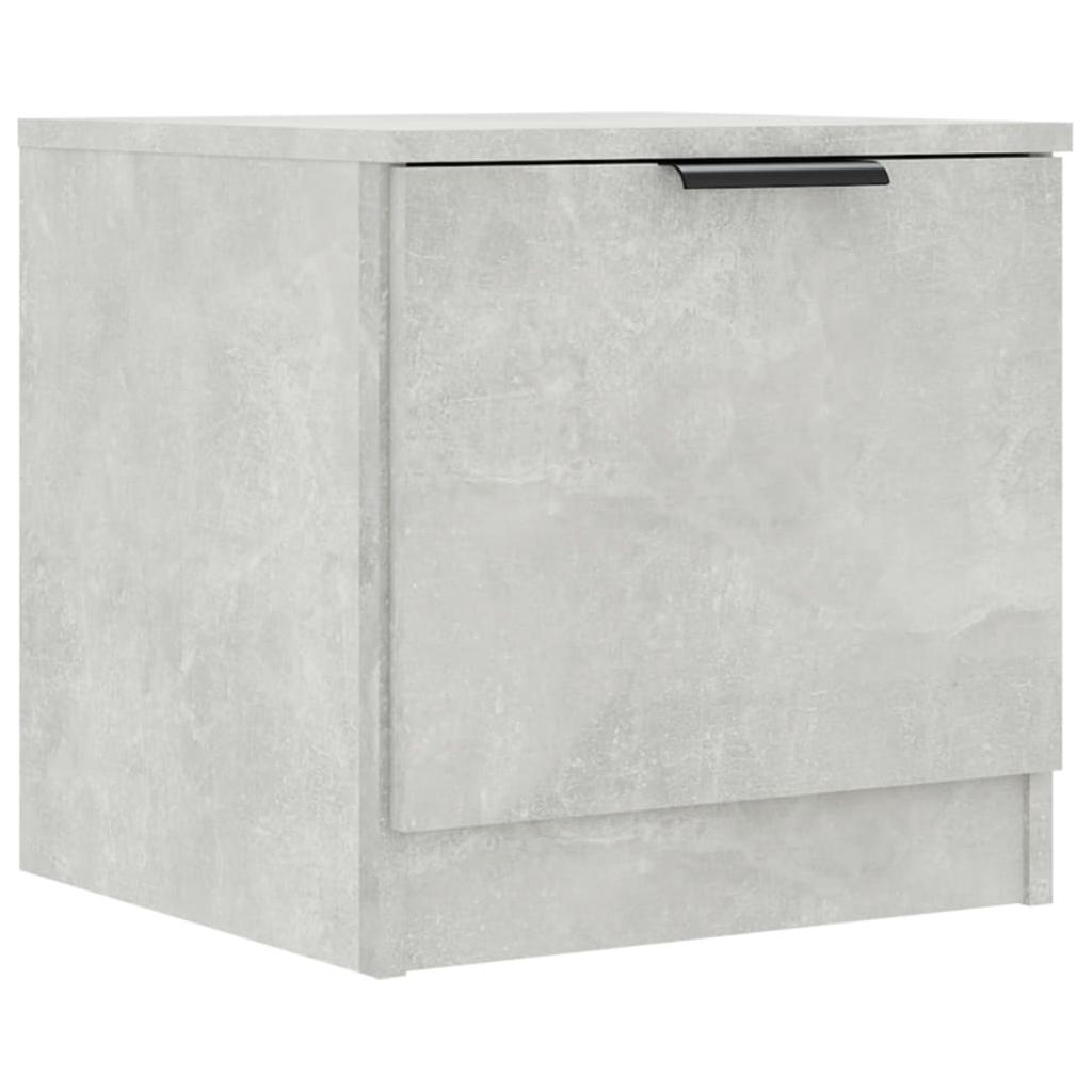 Naktinės spintelės, 2vnt., betono pilkos spalvos, 40x39x40cm