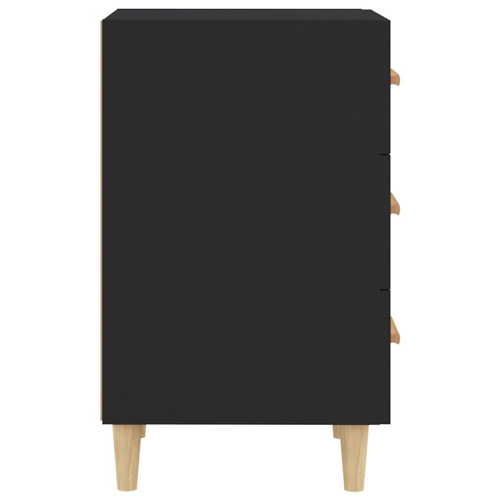 Naktinė spintelė, juodos spalvos, 40x40x66cm, apdirbta mediena