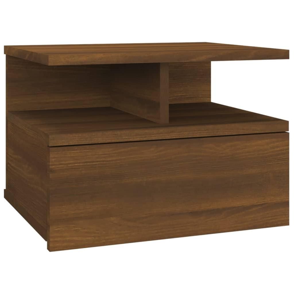 Naktiniai staliukai, 2vnt., rudi, 40x31x27cm, mediena
