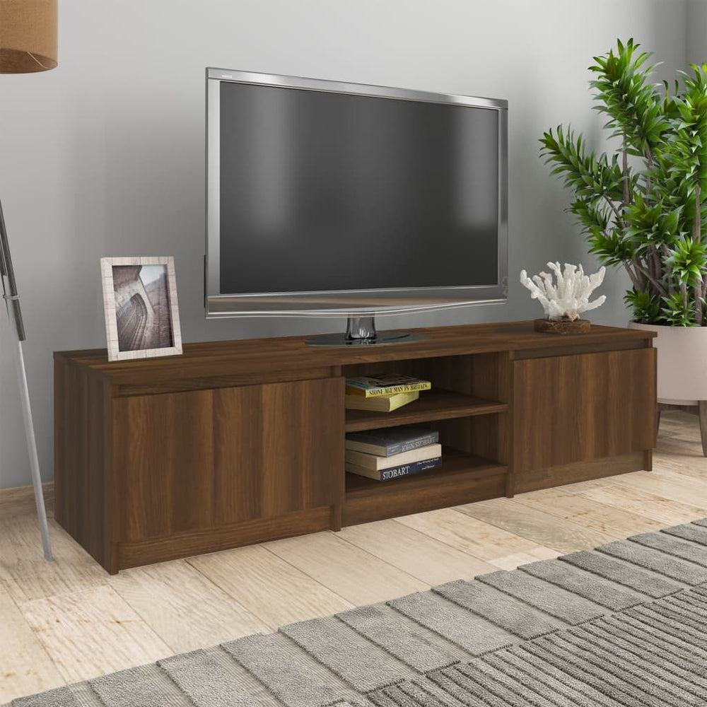 Televizoriaus spintelė, ruda ąžuolo, 140x40x35,5cm, mediena