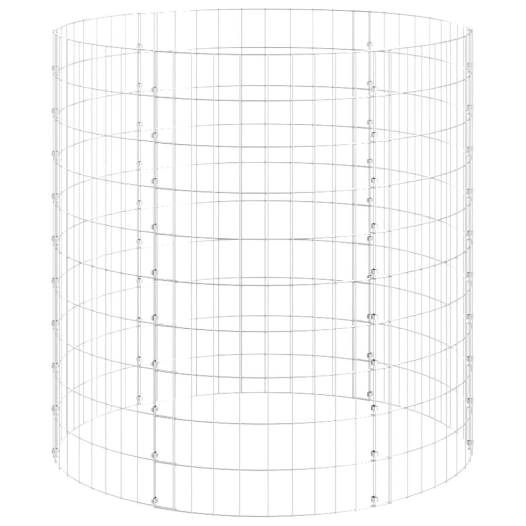 Gabiono lovelis, 100x100cm, galvanizuotas plienas, apskritas