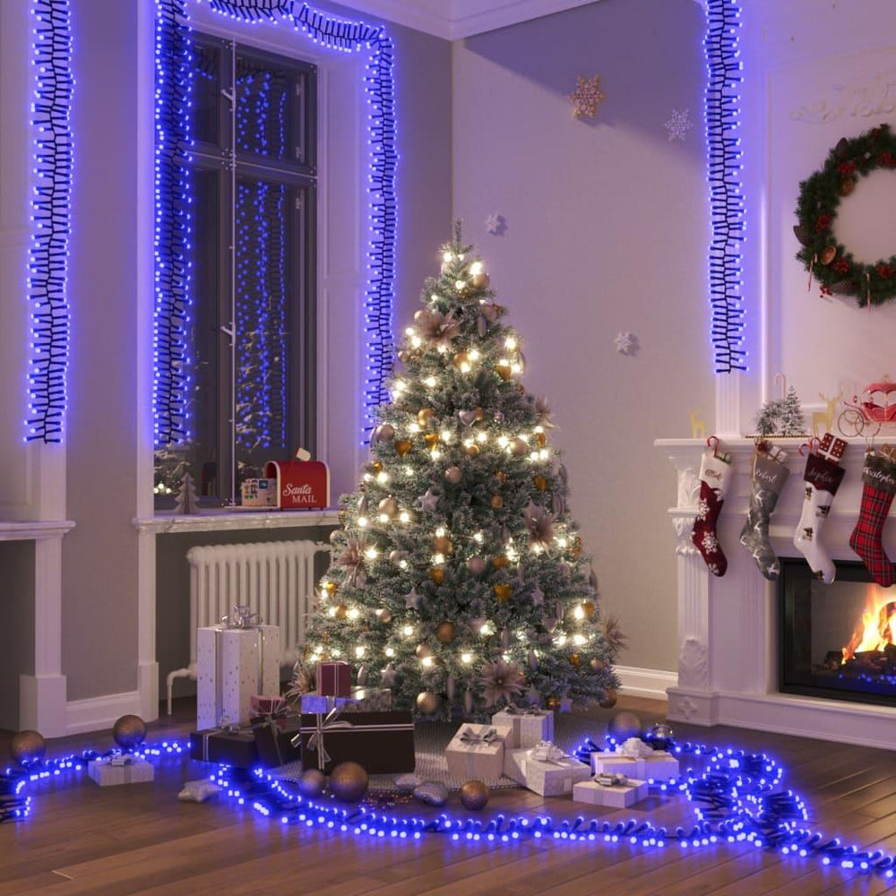 LED lempučių girlianda PEACE, 8m, mėlynos