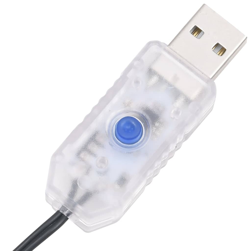 Smulkių LED lempučių girlianda, 4m, PVC, 400 pastelinių LED
