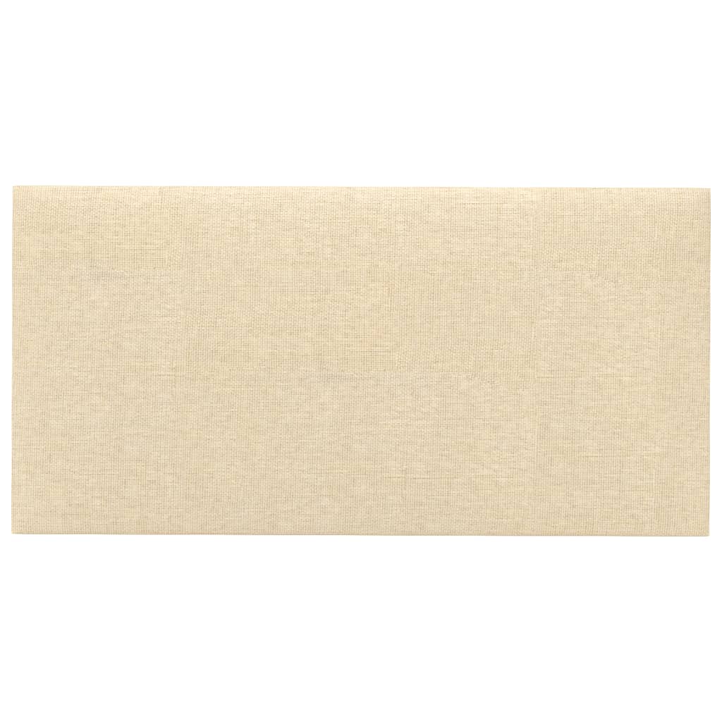 Sienų plokštės, 12vnt., kreminės, 30x15cm, audinys, 0,54m²