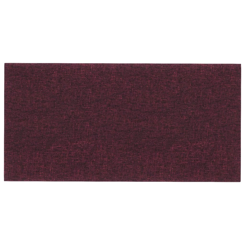 Sienų plokštės, 12vnt., violetinės, 30x15cm, audinys, 0,54m²