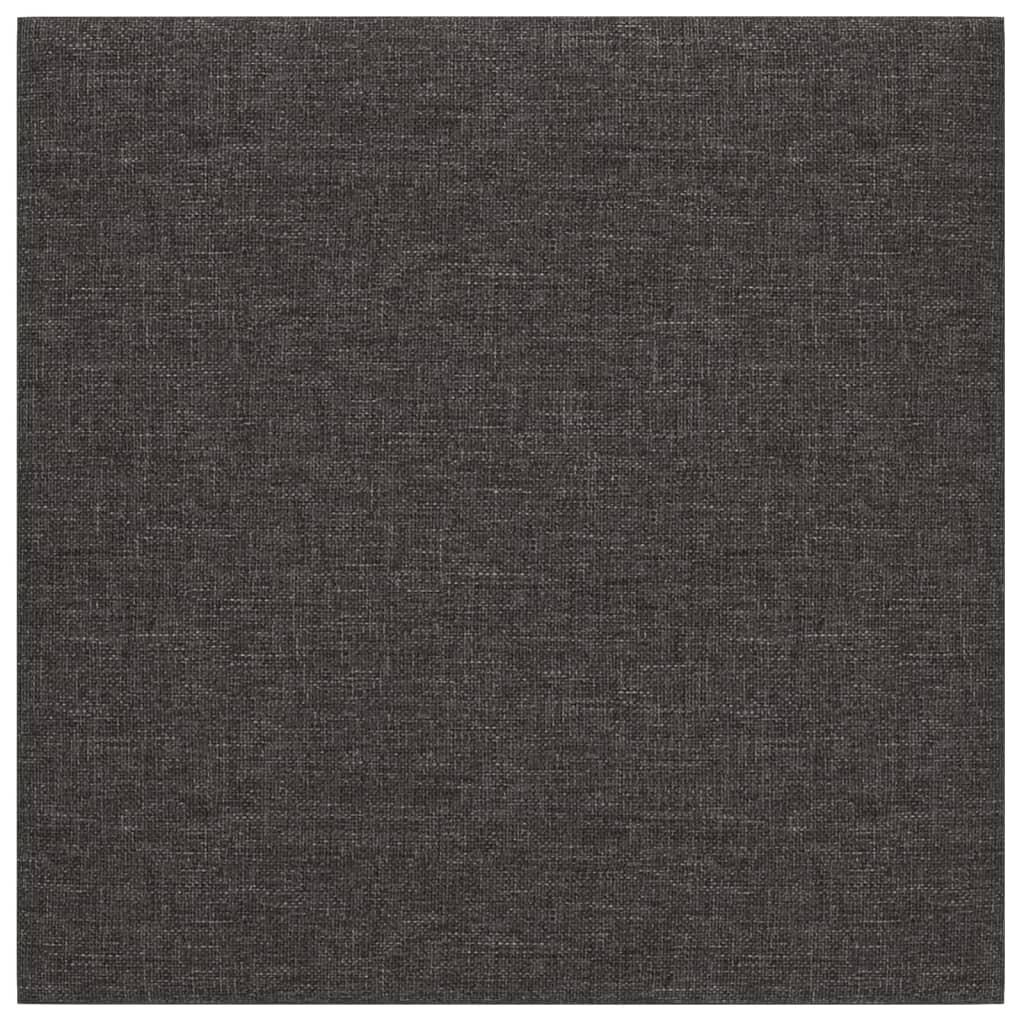 Sienų plokštės, 12vnt., pilkos, 30x30cm, audinys, 1,08m²