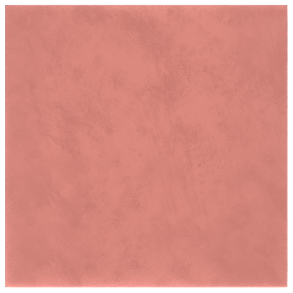 Sienų plokštės, 12vnt., rožinės, 30x30cm, aksomas, 1,08m²