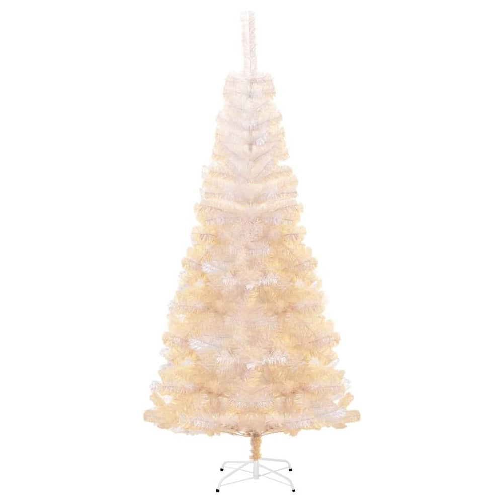 Dirbtinė Kalėdų eglutė su spalvotom šakom, balta, 240cm, PVC