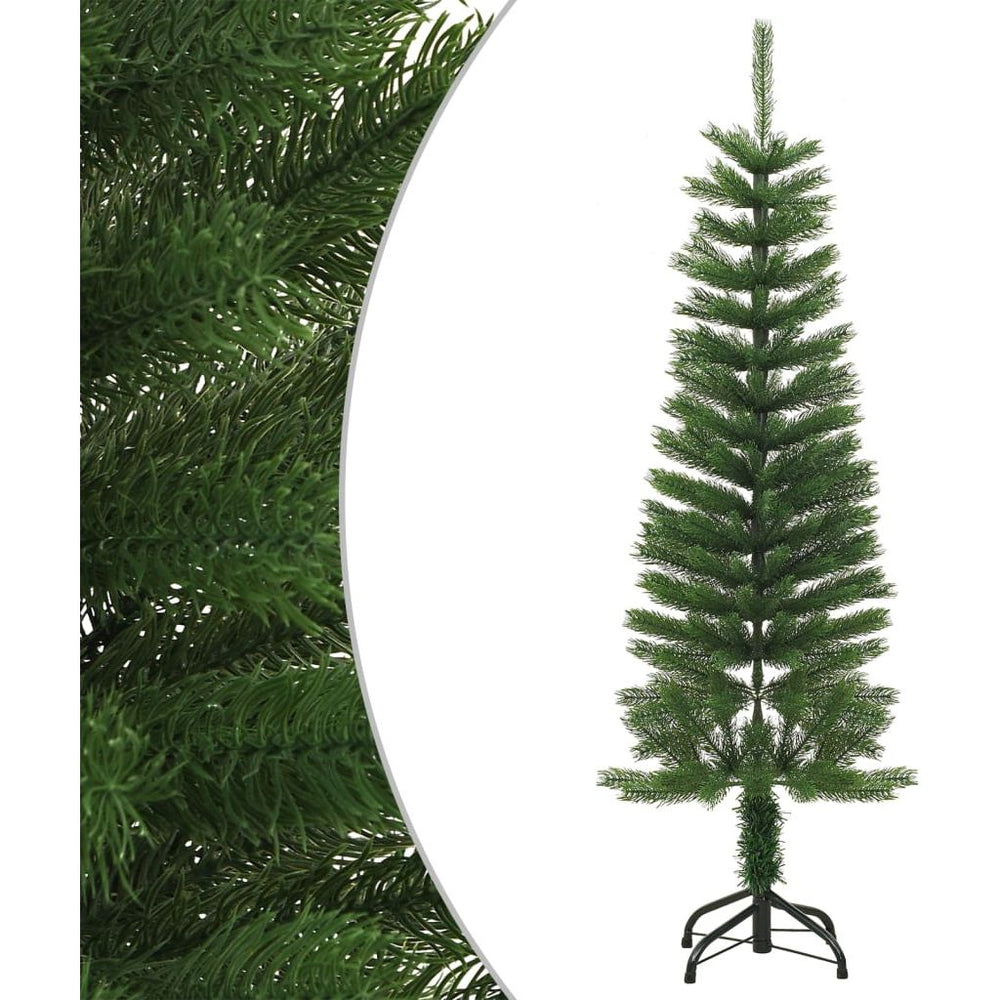 Dirbtinė siaura Kalėdų eglutė su stovu, 120cm, PE