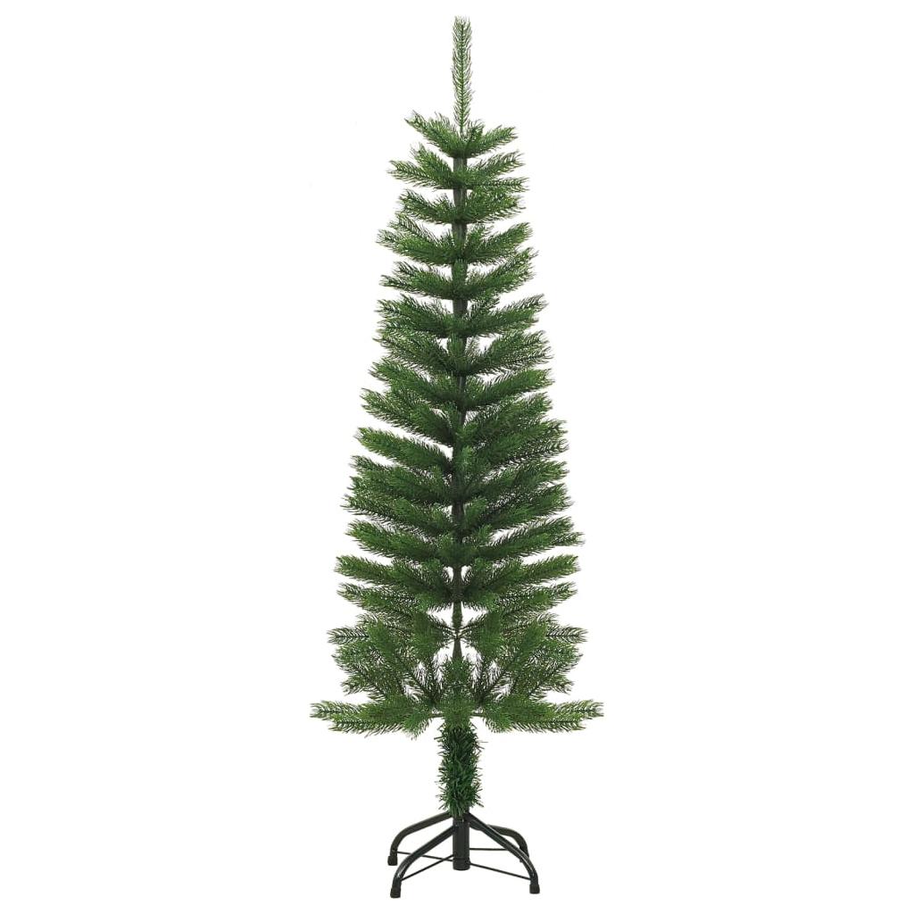 Dirbtinė siaura Kalėdų eglutė su stovu, 120cm, PE