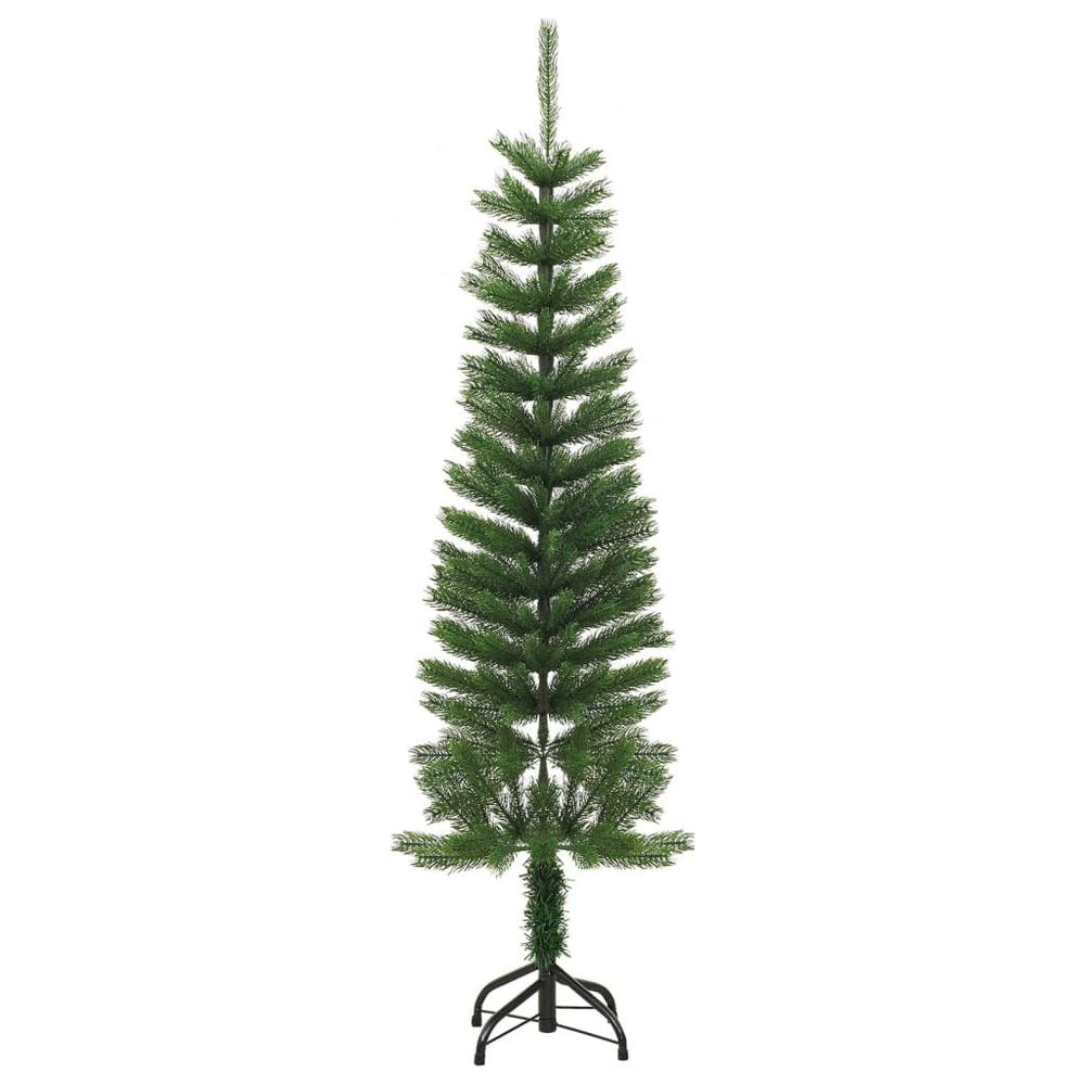 Dirbtinė siaura Kalėdų eglutė su stovu, 150cm, PE