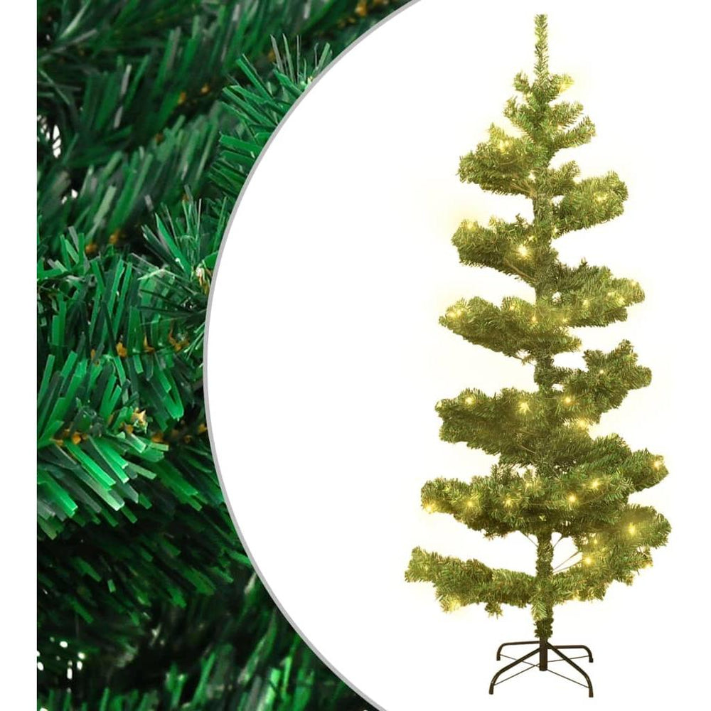 Kalėdų eglutė su stovu/LED, žalia, 120cm, PVC, spiralės formos