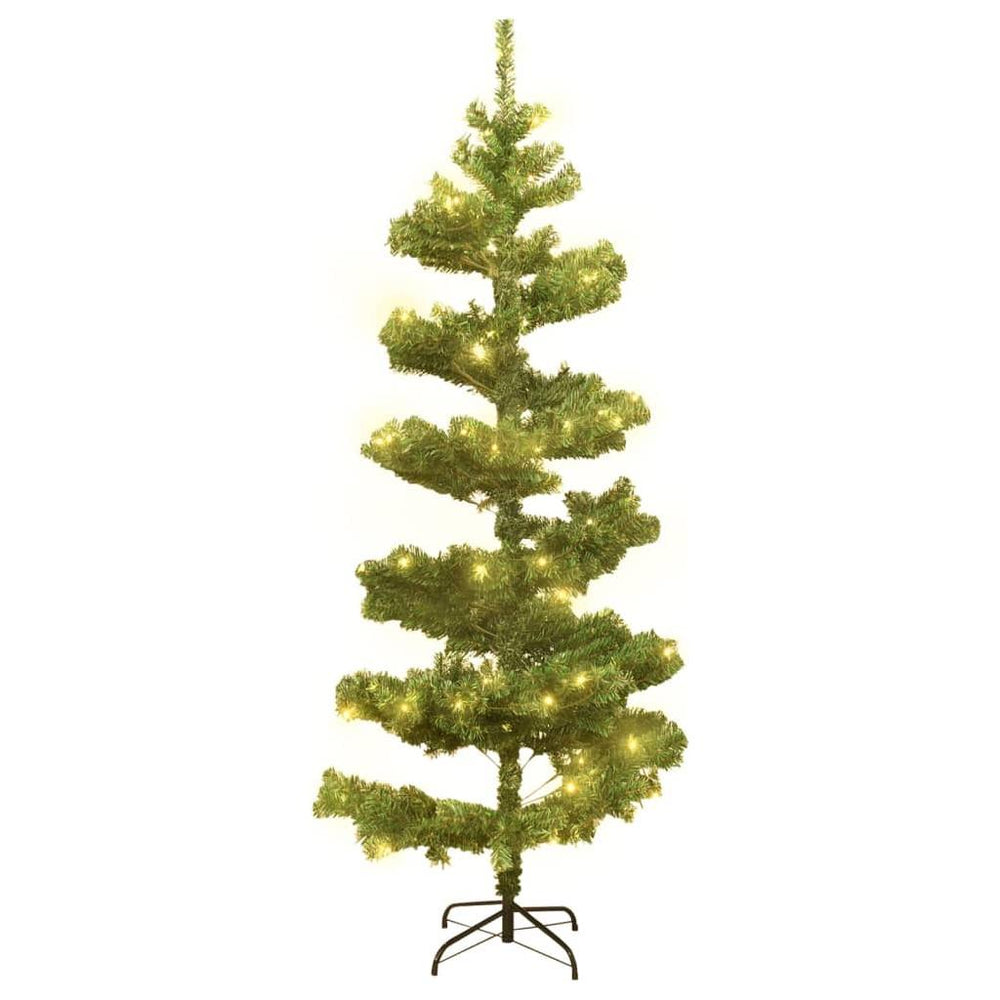 Kalėdų eglutė su stovu/LED, žalia, 120cm, PVC, spiralės formos