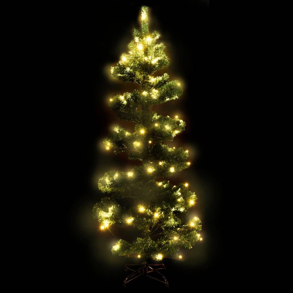 Kalėdų eglutė su stovu/LED, žalia, 120cm, PVC, spiralės formos