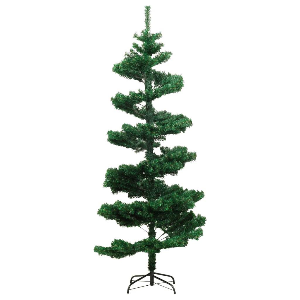 Kalėdų eglutė su stovu/LED, žalia, 120cm, PVC, spiralės formos