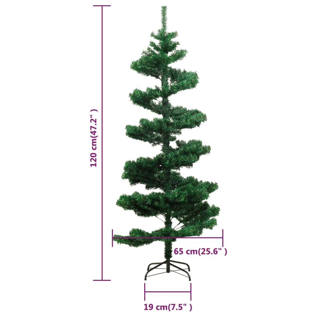 Kalėdų eglutė su stovu/LED, žalia, 120cm, PVC, spiralės formos