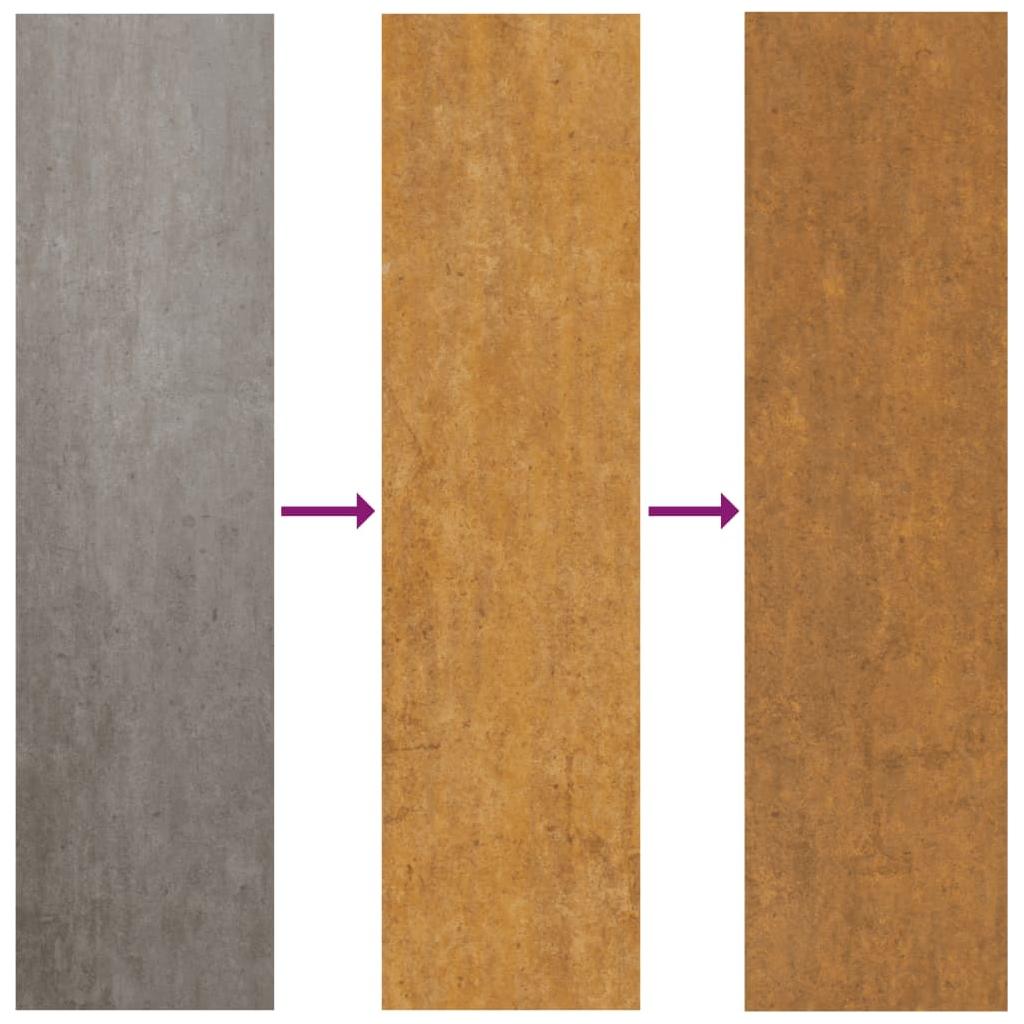 Aukštas sodo lovelis, 482x50x36cm, Corten plienas