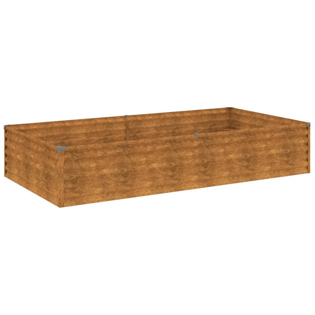 Aukštas sodo lovelis, 195x100x36cm, Corten plienas