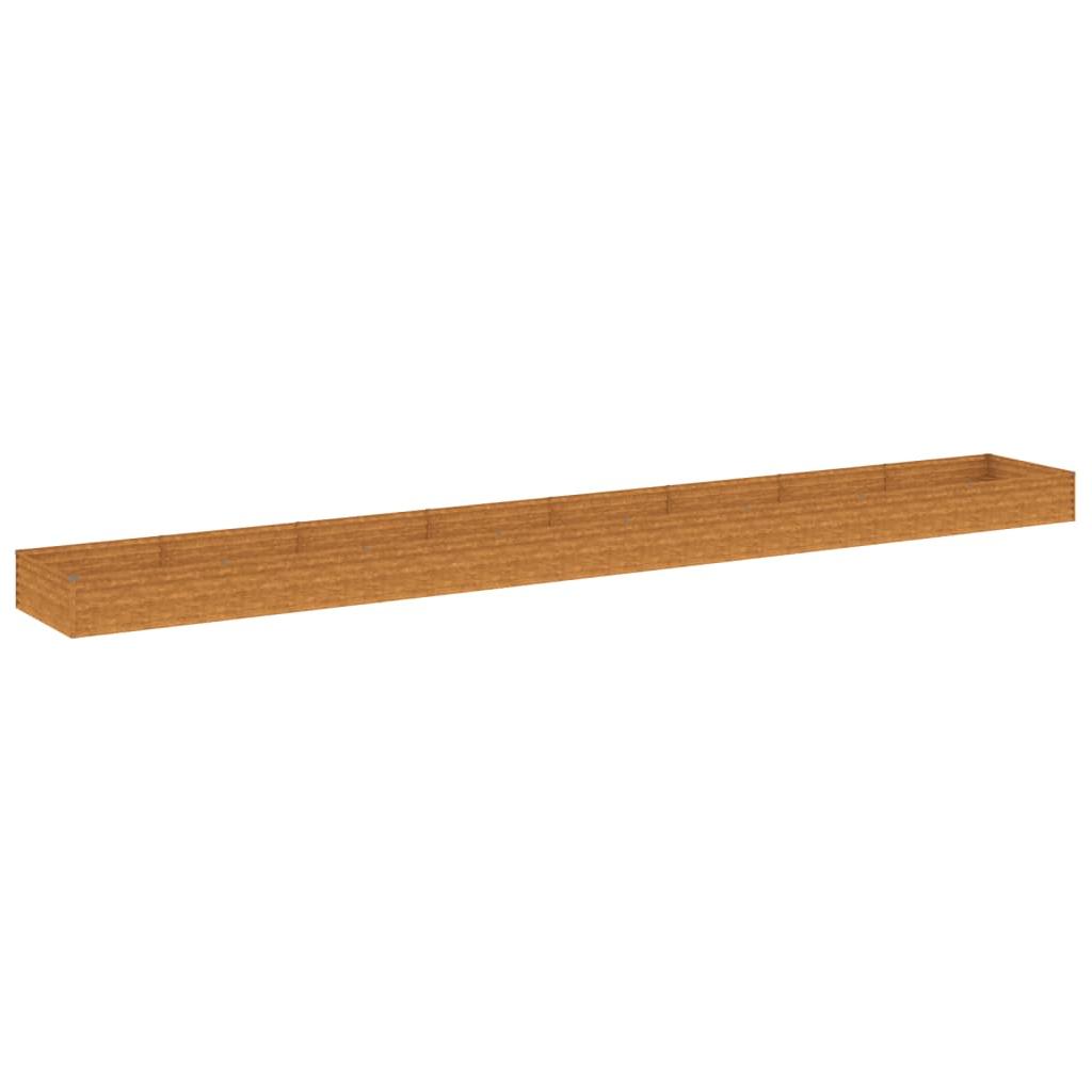 Aukštas sodo lovelis, 770x100x36cm, Corten plienas