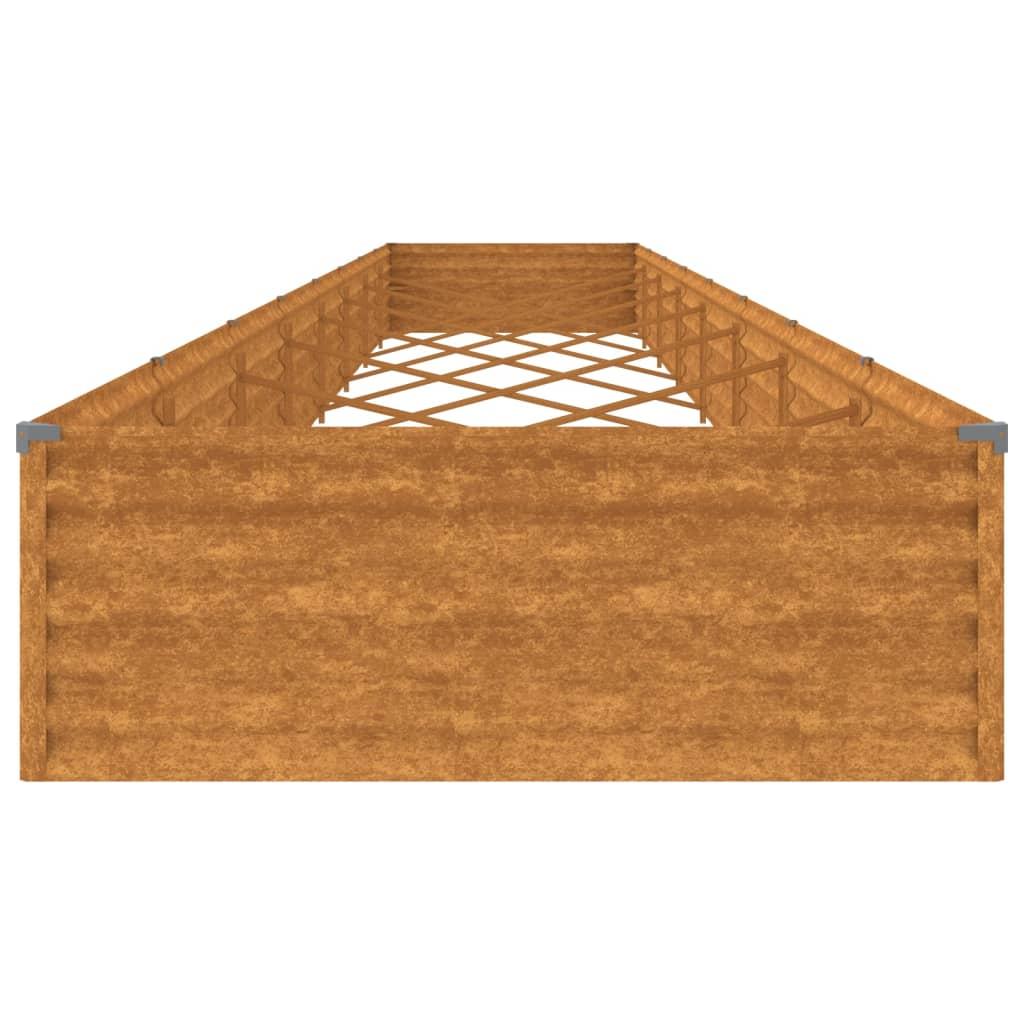 Aukštas sodo lovelis, 770x100x36cm, Corten plienas