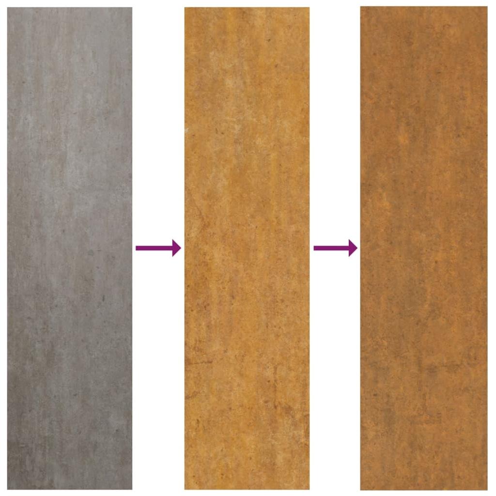 Aukštas sodo lovelis, 770x100x36cm, Corten plienas