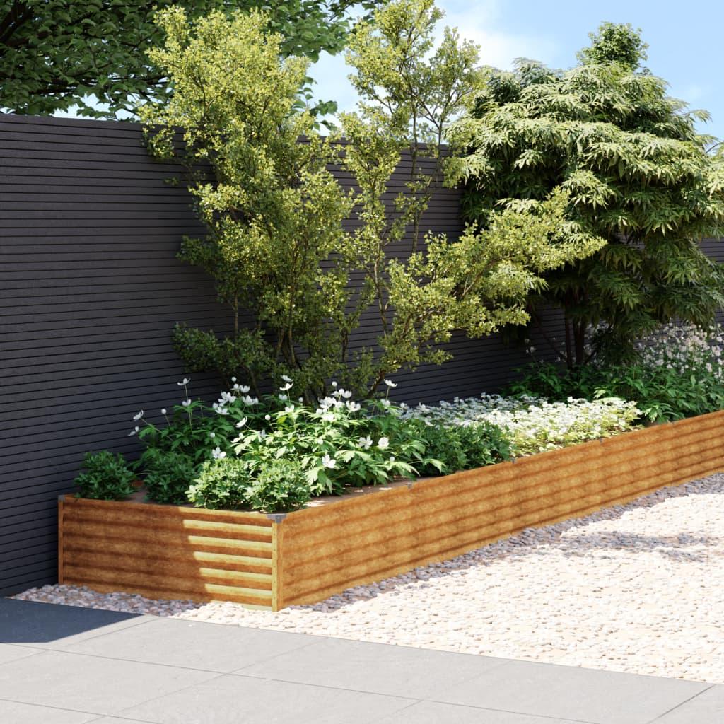 Aukštas sodo lovelis, 770x100x36cm, Corten plienas