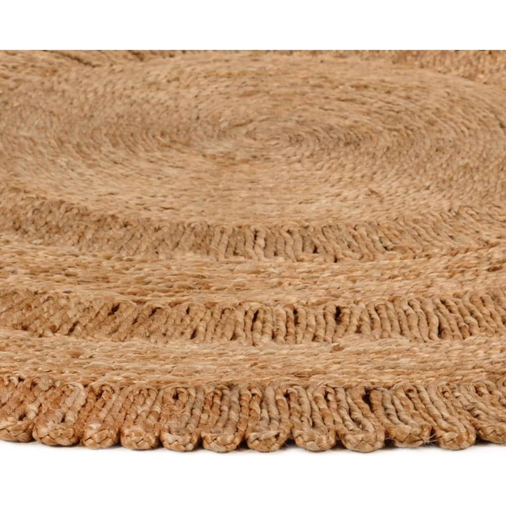 Kilimas, džiutas, 120cm, apskritas, pintas rankomis
