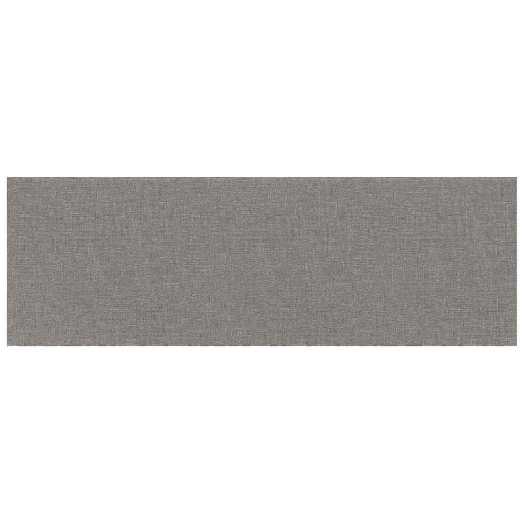 Sienų plokštės, 12vnt., pilkos, 90x30cm, audinys, 3,24m²