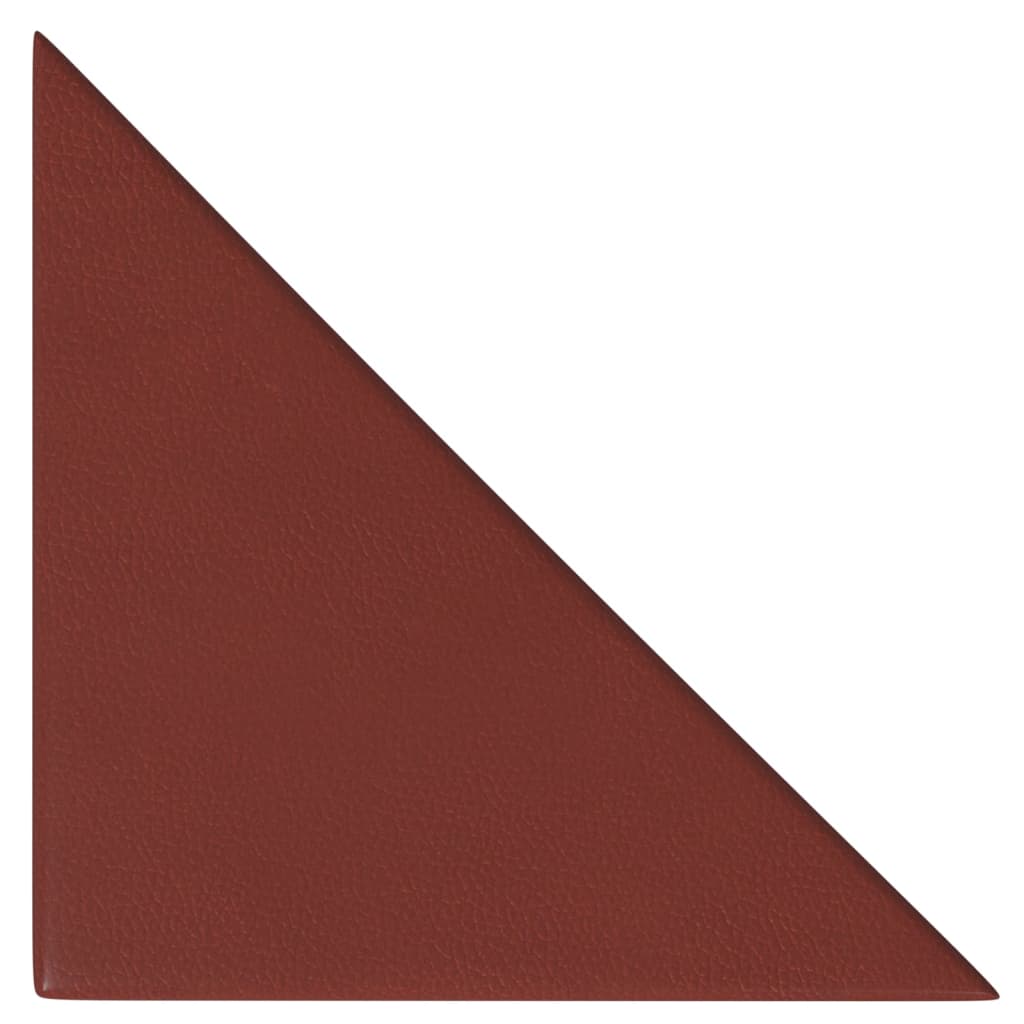 Sienų plokštės, 12vnt., vyno, 30x30cm, dirbtinė oda, 1,08m²