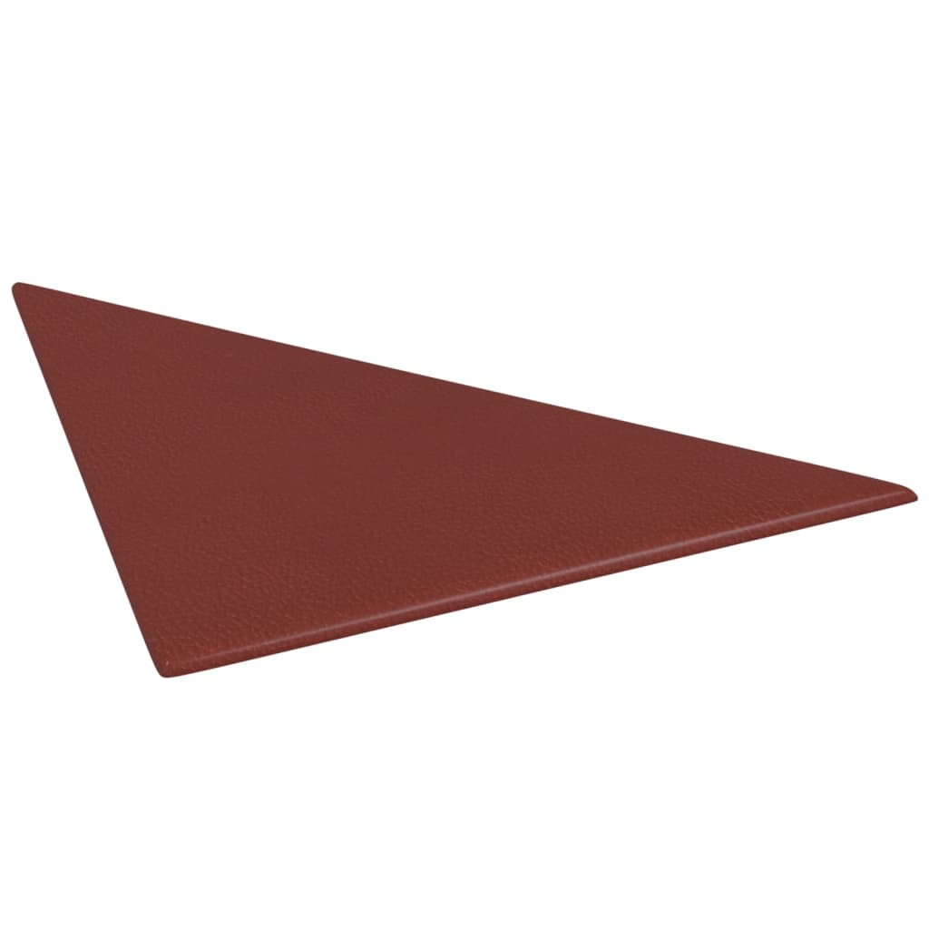 Sienų plokštės, 12vnt., vyno, 30x30cm, dirbtinė oda, 1,08m²