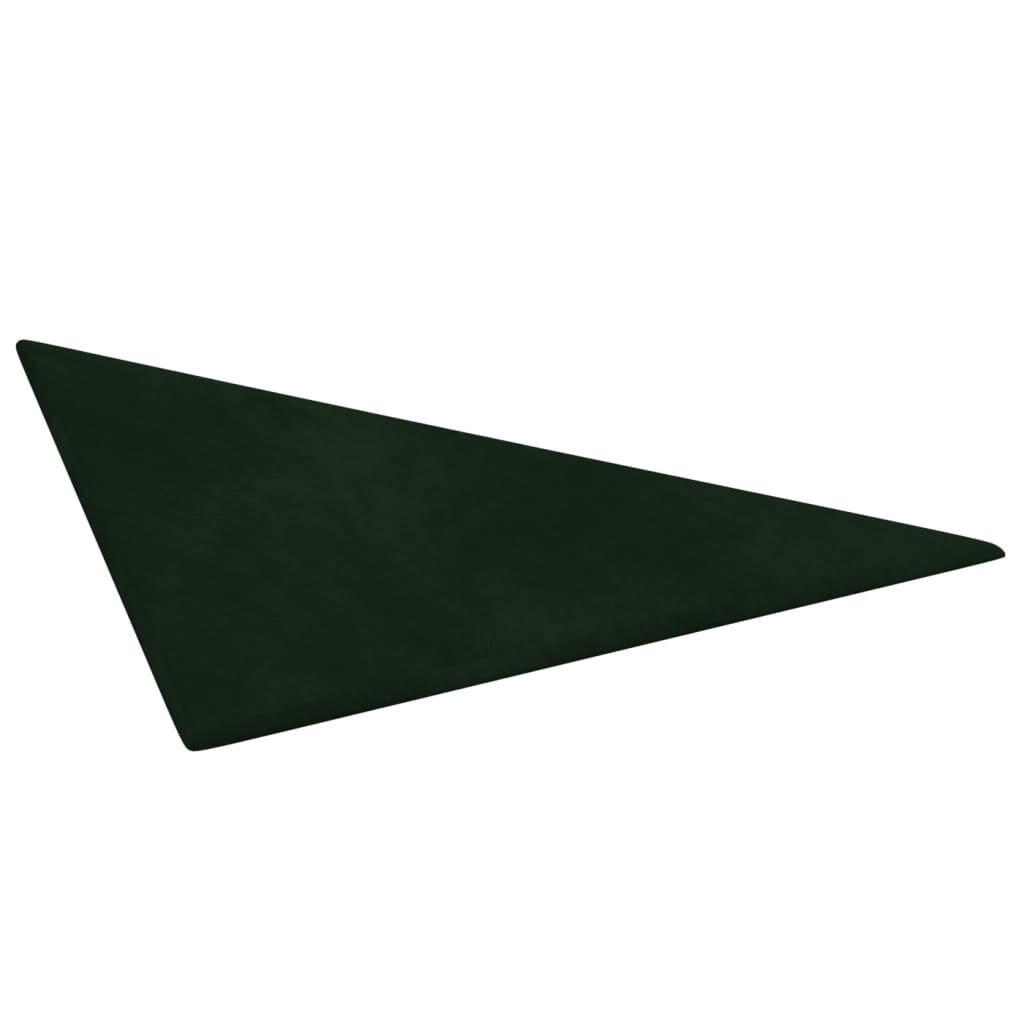 Sienų plokštės, 12vnt., žalios, 30x30cm, aksomas, 1,08m²