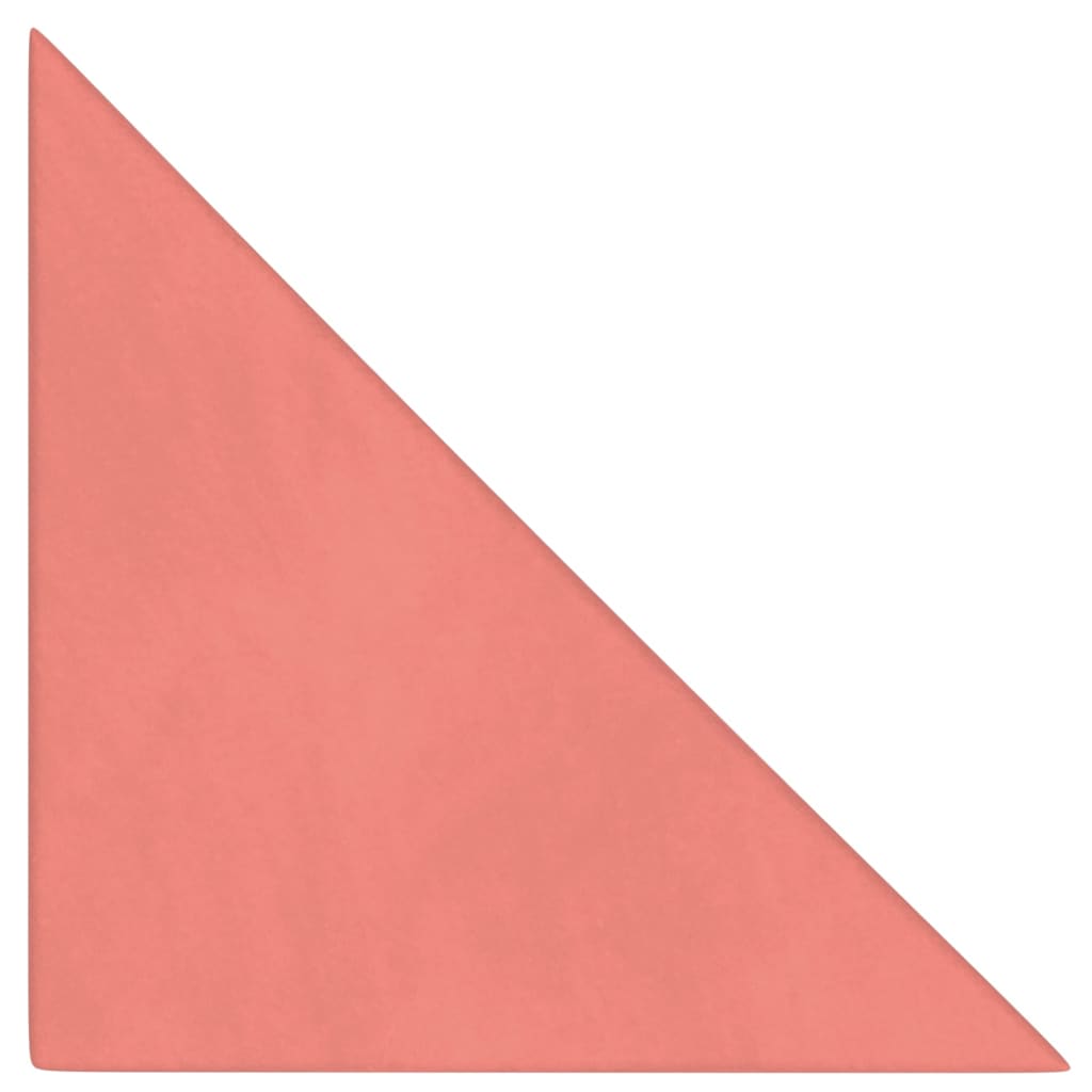 Sienų plokštės, 12vnt., rožinės, 30x30cm, aksomas, 1,08m²