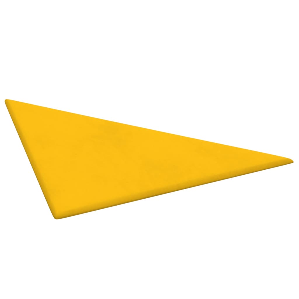 Sienų plokštės, 12vnt., geltonos, 30x30cm, aksomas, 1,08m²