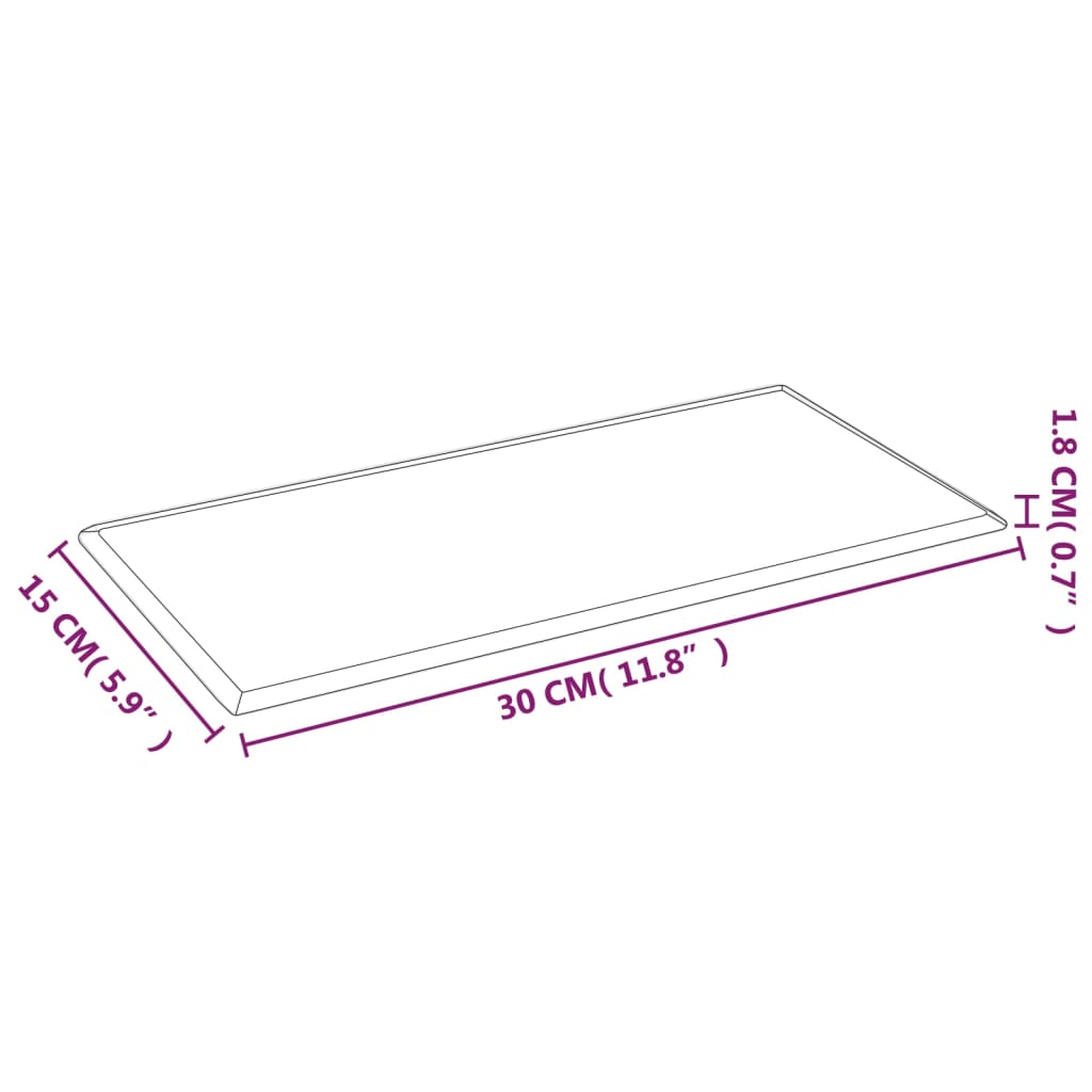 Sienų plokštės, 12vnt., juodos, 30x15cm, dirbtinė oda, 0,54m²
