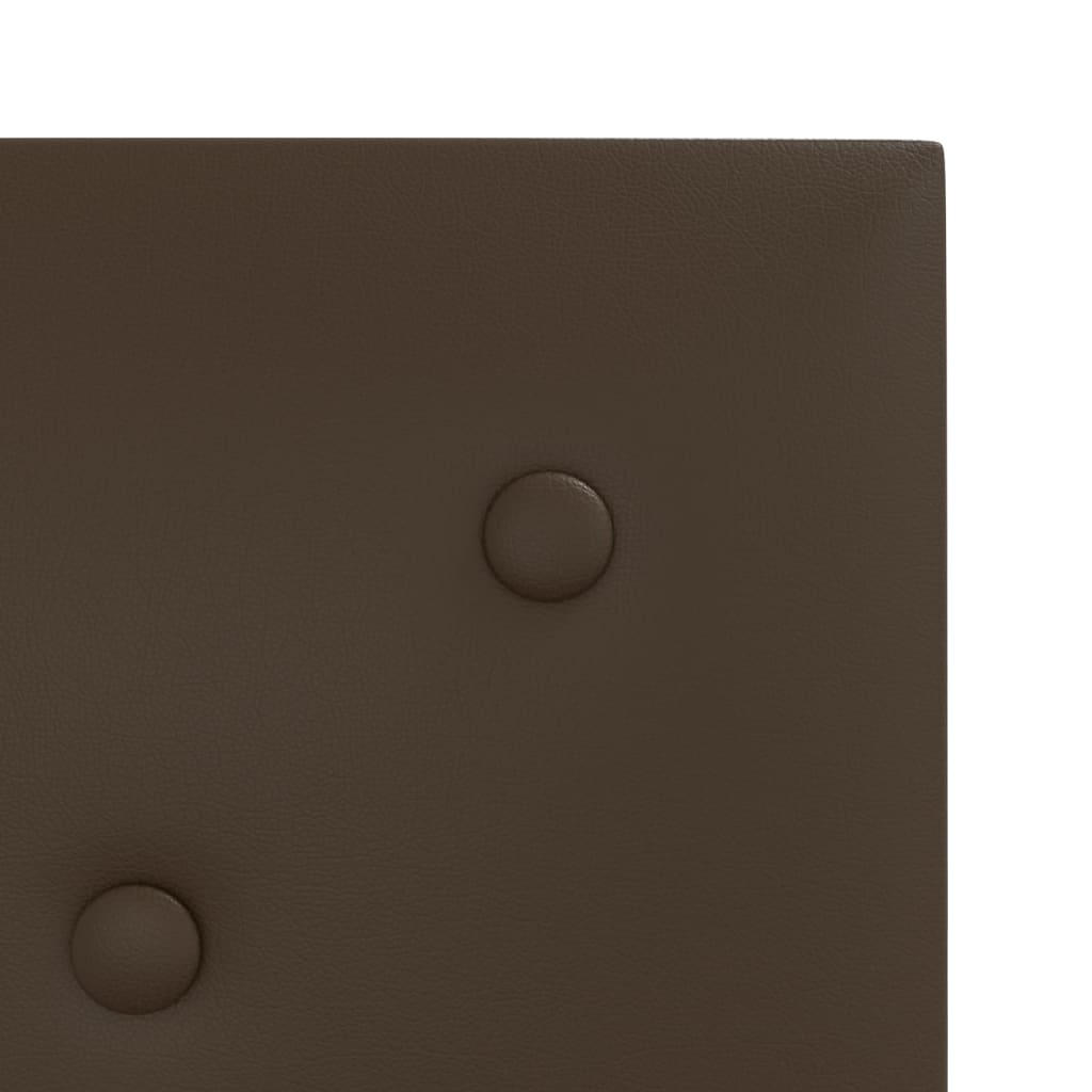 Sienų plokštės, 12vnt., rudos, 30x30cm, dirbtinė oda, 1,08m²