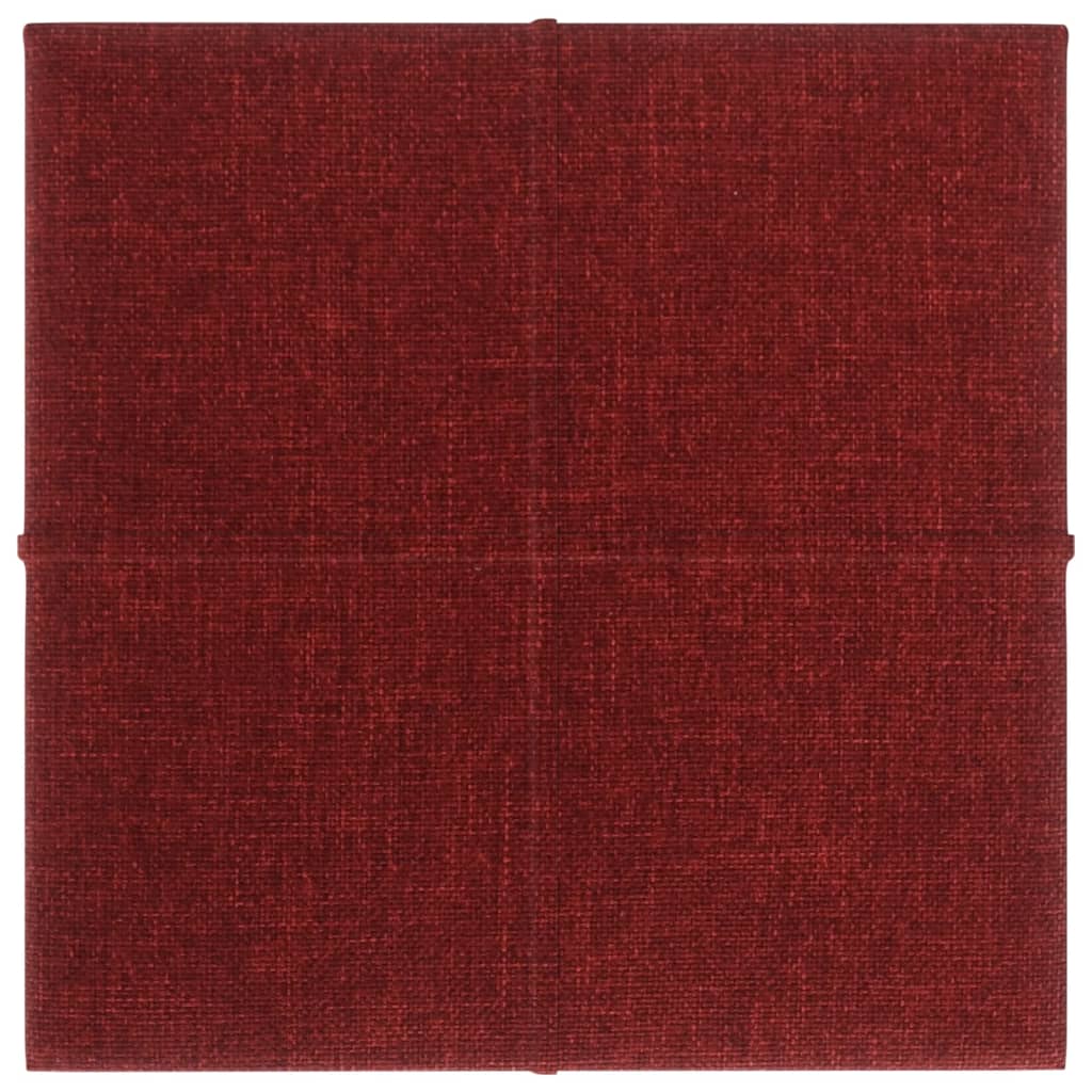 Sienų plokštės, 12vnt., vyno, 30x30cm, audinys, 1,08m²