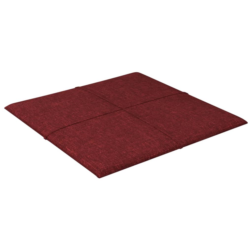 Sienų plokštės, 12vnt., vyno, 30x30cm, audinys, 1,08m²