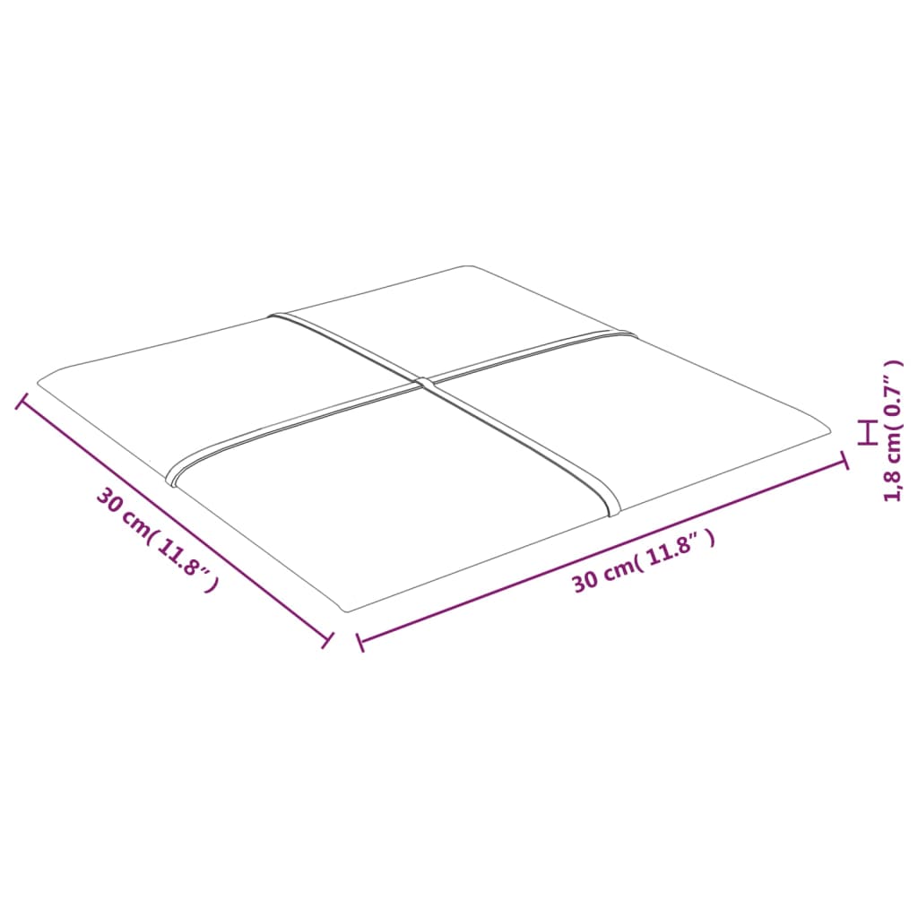 Sienų plokštės, 12vnt., vyno, 30x30cm, audinys, 1,08m²