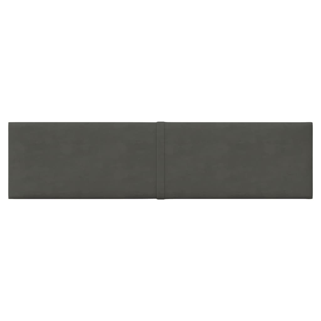 Sienų plokštės, 12vnt., pilkos, 60x15cm, aksomas, 1,08m²