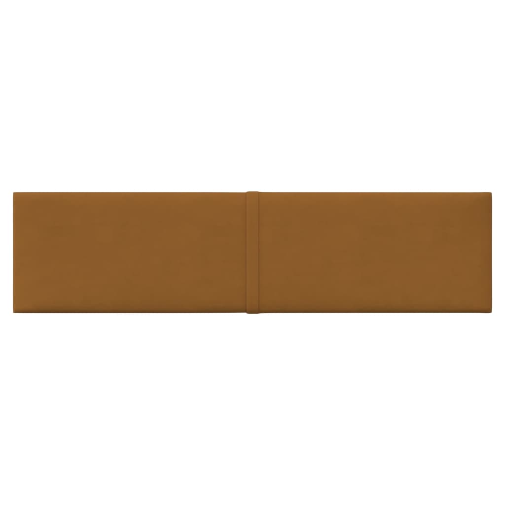 Sienų plokštės, 12vnt., rudos, 60x15cm, aksomas, 1,08m²