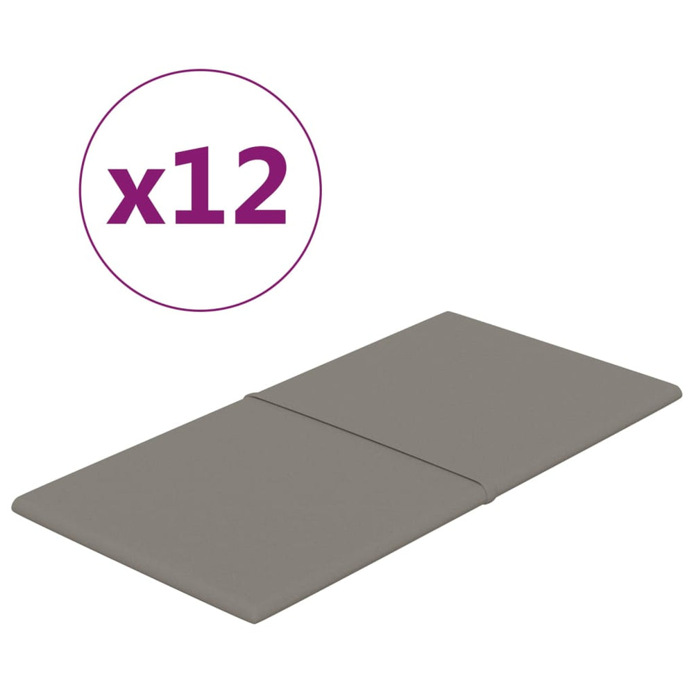 Sienų plokštės, 12vnt., pilkos, 60x30cm, aksomas, 2,16m²