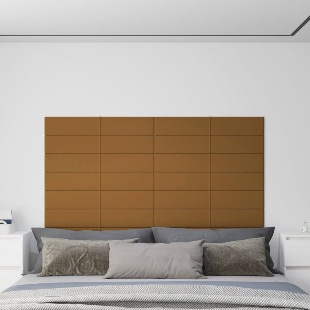Sienų plokštės, 12vnt., rudos, 90x15cm, aksomas, 1,62m²