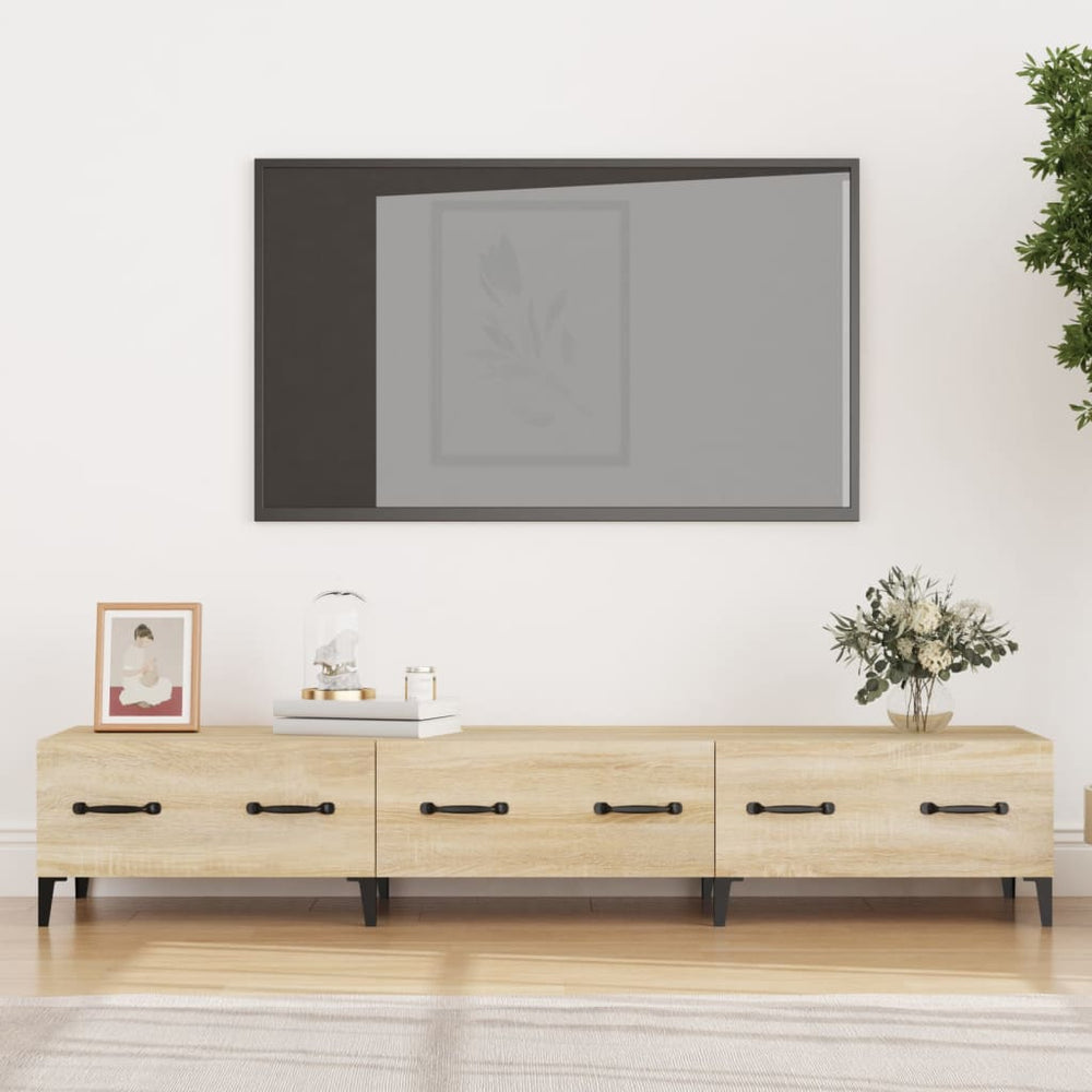 Televizoriaus spintelė, ąžuolo, 150x34,5x30cm, apdirbta mediena
