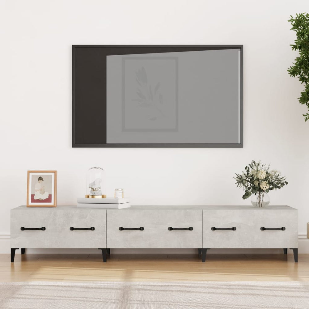 Televizoriaus spintelė, betono pilka, 150x34,5x30cm, mediena