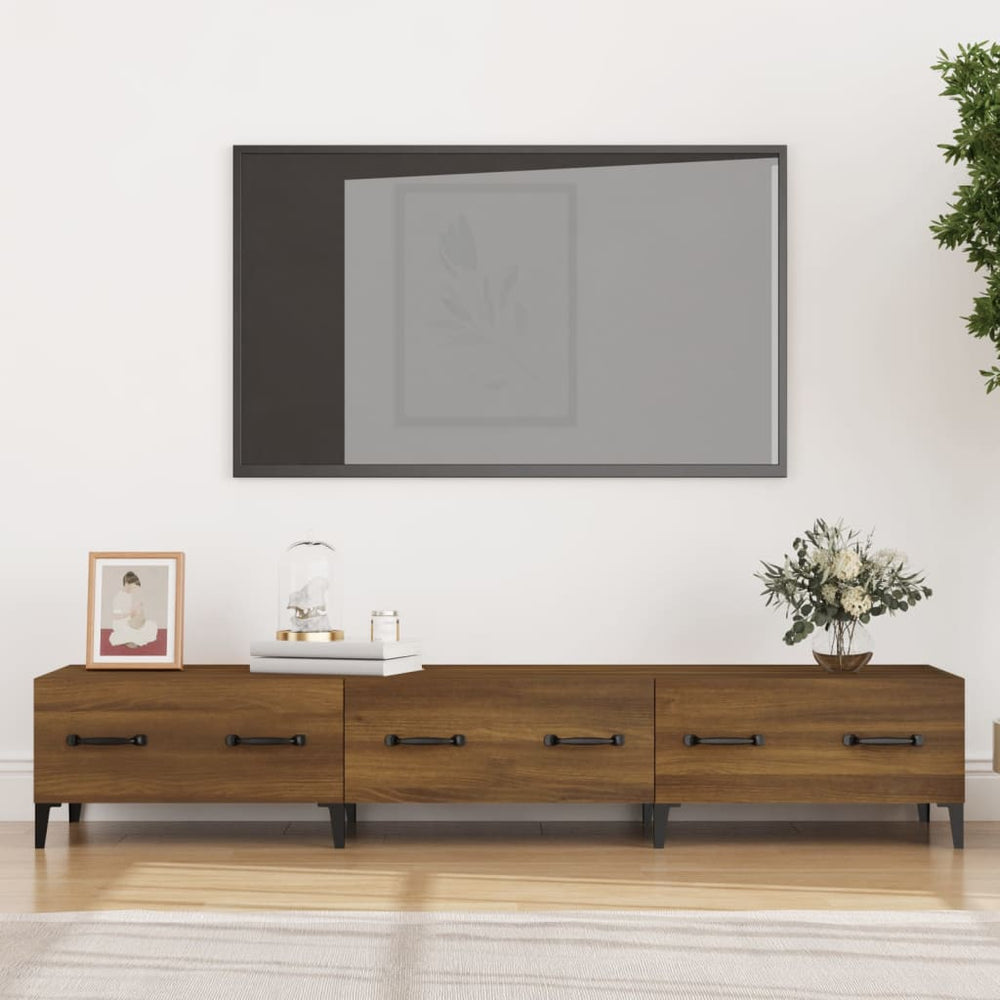 Televizoriaus spintelė, ruda ąžuolo, 150x34,5x30cm, mediena