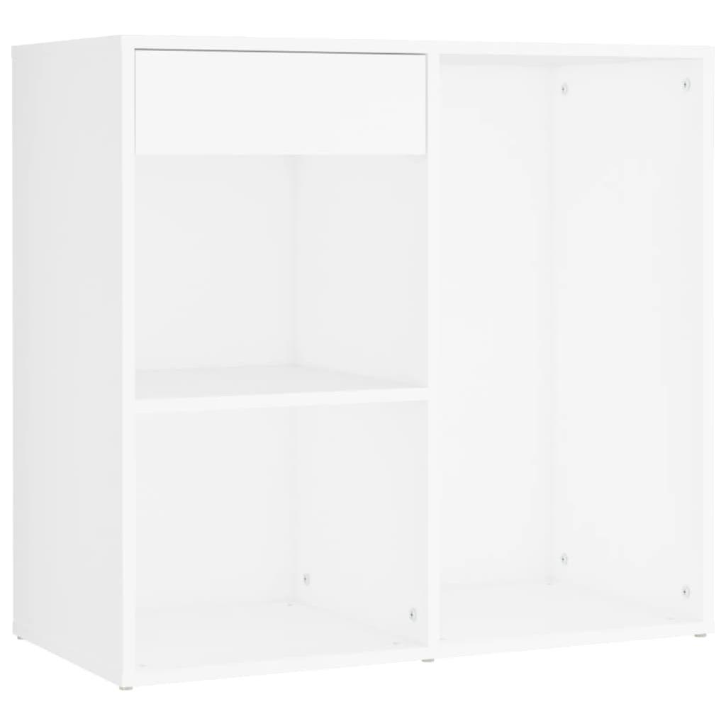 Kosmetinio staliuko komplektas su LED, baltas, apdirbta mediena