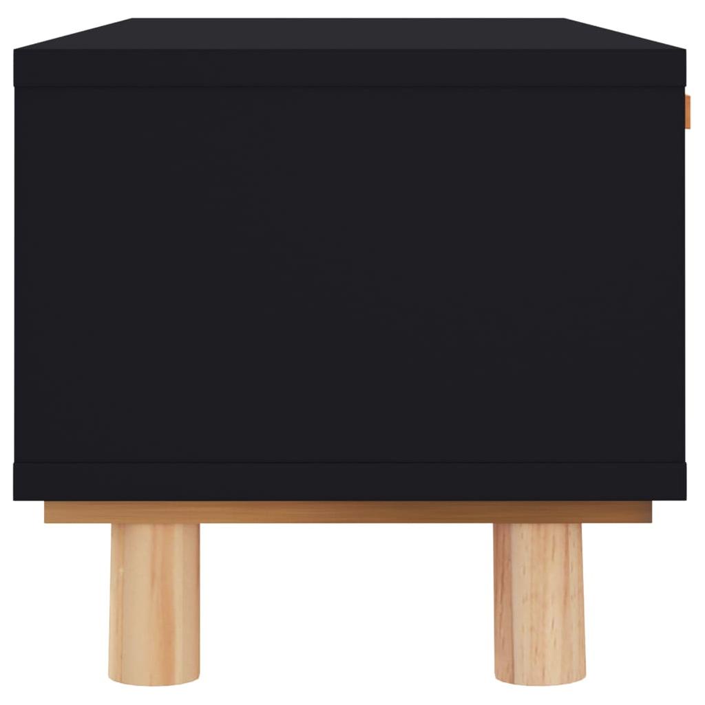 Kavos staliukas, juodas, 80x40x30cm, apdirbta mediena/pušis
