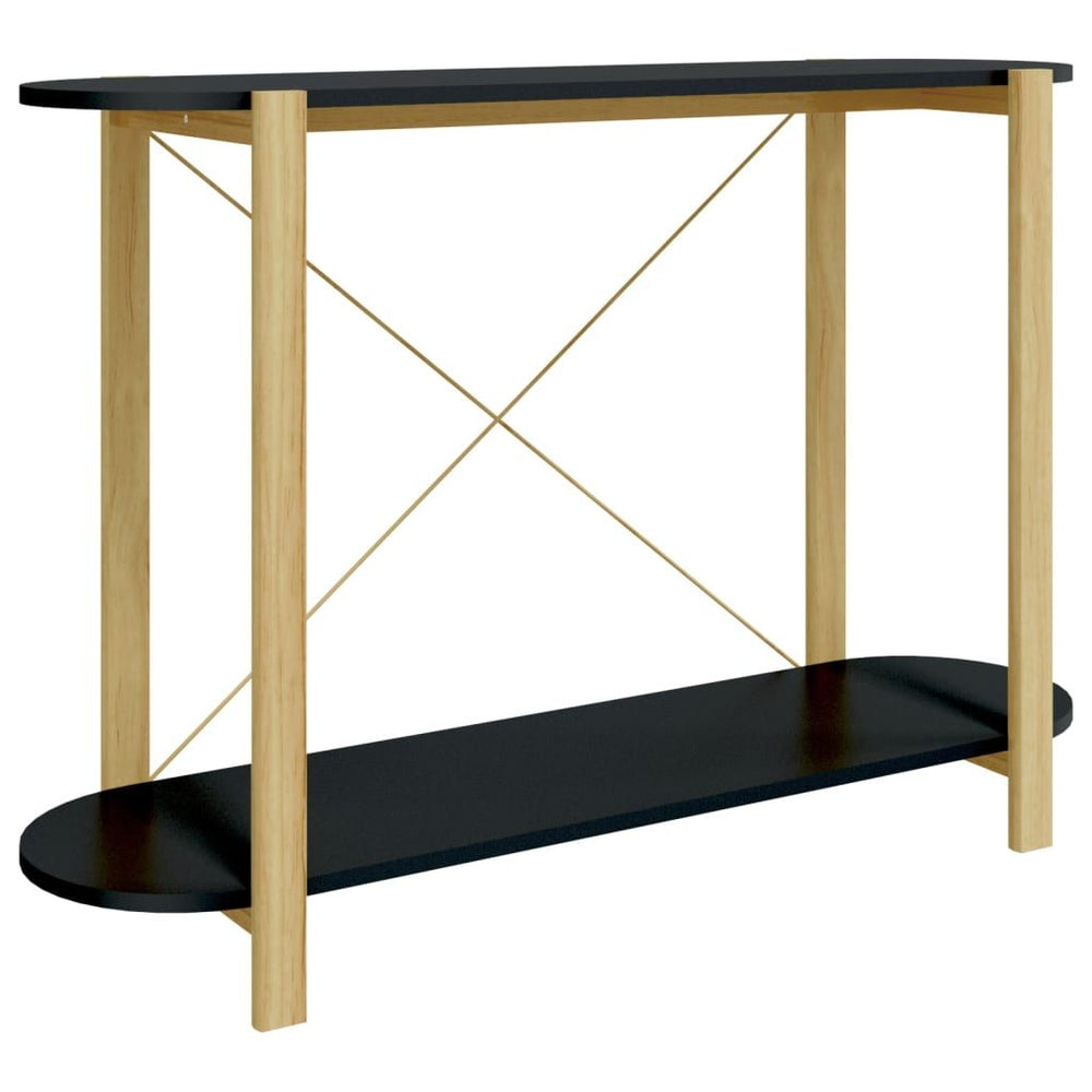 Konsolinis staliukas, juodas, 110x38x75cm, apdirbta mediena
